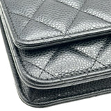 シャネル CHANEL マトラッセ チェーンウォレット AP0250 ブラック ゴールド金具 キャビアスキン レディース ショルダーバッグ