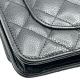 シャネル CHANEL マトラッセ チェーンウォレット AP0250 ブラック ゴールド金具 キャビアスキン レディース ショルダーバッグ