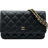 シャネル CHANEL マトラッセ チェーンウォレット AP0250 ブラック ゴールド金具 キャビアスキン レディース ショルダーバッグ