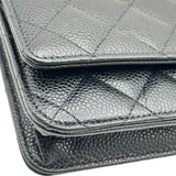 シャネル CHANEL マトラッセ チェーンウォレット AP0250 ブラック ゴールド金具 キャビアスキン レディース ショルダーバッグ