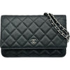 シャネル CHANEL マトラッセ チェーンウォレット AP0250 ブラック シルバー金具 キャビアスキン レディース ショルダーバッグ