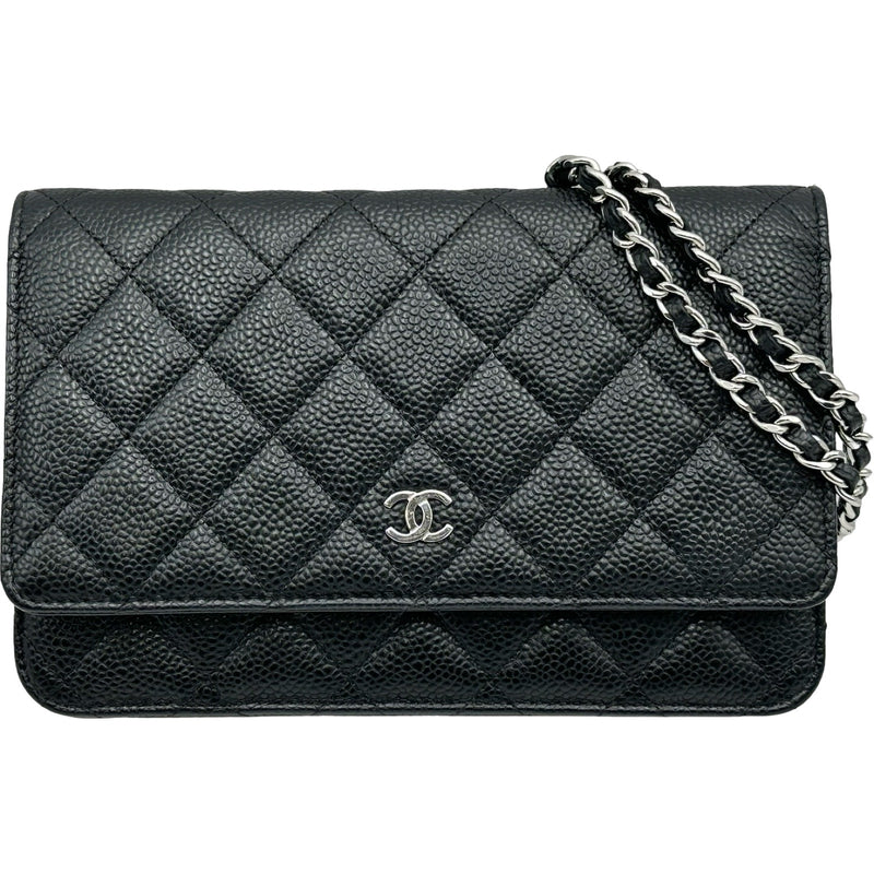 シャネル CHANEL マトラッセ チェーンウォレット AP0250 ブラック
