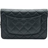 シャネル CHANEL マトラッセ チェーンウォレット AP0250 ブラック シルバー金具 キャビアスキン レディース ショルダーバッグ