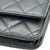 シャネル CHANEL マトラッセ チェーンウォレット AP0250 ブラック シルバー金具 キャビアスキン レディース ショルダーバッグ
