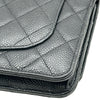 シャネル CHANEL マトラッセ チェーンウォレット AP0250 ブラック シルバー金具 キャビアスキン レディース ショルダーバッグ