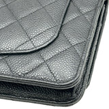 シャネル CHANEL マトラッセ チェーンウォレット AP0250 ブラック シルバー金具 キャビアスキン レディース ショルダーバッグ