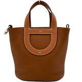 エルメス HERMES インザループ 18 U刻印 ゴールド シルバー金具 トリヨン/スイフト レディース ハンドバッグ