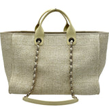 シャネル CHANEL ドーヴィルGM A66941 アイボリー ゴールド金具 キャンバス レディース トートバッグ