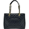 シャネル CHANEL GSTトートバッグ A50995 19番台 ブラック ゴールド金具 キャビアスキン レディース トートバッグ