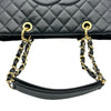 シャネル CHANEL GSTトートバッグ A50995 19番台 ブラック ゴールド金具 キャビアスキン レディース トートバッグ