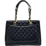 シャネル CHANEL GSTトートバッグ A50995 19番台 ブラック ゴールド金具 キャビアスキン レディース トートバッグ