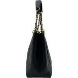 シャネル CHANEL GSTトートバッグ A50995 19番台 ブラック ゴールド金具 キャビアスキン レディース トートバッグ
