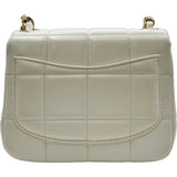 シャネル CHANEL チョコバーミニフラップバッグ AS3744 ホワイト ゴールド金具 ラムスキン レディース ショルダーバッグ
