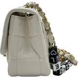 シャネル CHANEL チョコバーミニフラップバッグ AS3744 ホワイト ゴールド金具 ラムスキン レディース ショルダーバッグ