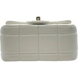 シャネル CHANEL チョコバーミニフラップバッグ AS3744 ホワイト ゴールド金具 ラムスキン レディース ショルダーバッグ