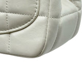 シャネル CHANEL チョコバーミニフラップバッグ AS3744 ホワイト ゴールド金具 ラムスキン レディース ショルダーバッグ
