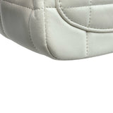 シャネル CHANEL チョコバーミニフラップバッグ AS3744 ホワイト ゴールド金具 ラムスキン レディース ショルダーバッグ