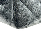シャネル CHANEL マトラッセ25 A01112 24番台 ブラック シルバー金具 キャビアスキン」 レディース ショルダーバッグ