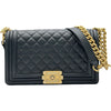 シャネル CHANEL ボーイシャネル25 A67086 ブラック ゴールド金具 キャビアスキン レディース ショルダーバッグ