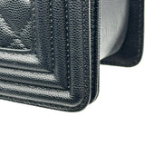 シャネル CHANEL ボーイシャネル25 A67086 ブラック ゴールド金具 キャビアスキン レディース ショルダーバッグ