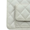 シャネル CHANEL マトラッセ チェーンウォレット AP3464 ホワイト ゴールド金具 キャビアスキン レディース ショルダーバッグ