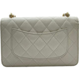 シャネル CHANEL マトラッセ チェーンウォレット AP3464 ホワイト ゴールド金具 キャビアスキン レディース ショルダーバッグ