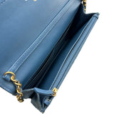 シャネル CHANEL ココボールマトラッセ チェーンウォレット AP1450 ブルー ゴールド金具 デニム レディース ショルダーバッグ