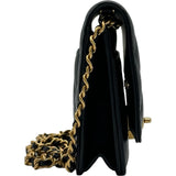 シャネル CHANEL ハートロックチェーンウォレット AP3285 ブラック ゴールド金具 ラムスキン レディース ショルダーバッグ