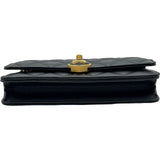 シャネル CHANEL ハートロックチェーンウォレット AP3285 ブラック ゴールド金具 ラムスキン レディース ショルダーバッグ