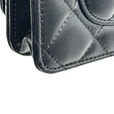 シャネル CHANEL ハートロックチェーンウォレット AP3285 ブラック ゴールド金具 ラムスキン レディース ショルダーバッグ