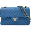 シャネル CHANEL Vステッチマトラッセ23 A01113 27番台 ブルー ゴールド金具 キャビアスキン レディース ショルダーバッグ