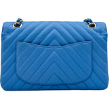 シャネル CHANEL Vステッチマトラッセ23 A01113 27番台 ブルー ゴールド金具 キャビアスキン レディース ショルダーバッグ