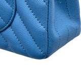 シャネル CHANEL Vステッチマトラッセ23 A01113 27番台 ブルー ゴールド金具 キャビアスキン レディース ショルダーバッグ