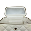 シャネル CHANEL バニティチェーンショルダー AP1341 ホワイト ゴールド金具 キャビアスキン レディース ショルダーバッグ