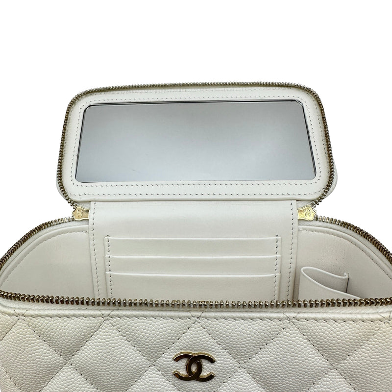 シャネル CHANEL バニティチェーンショルダー AP1341 ホワイト