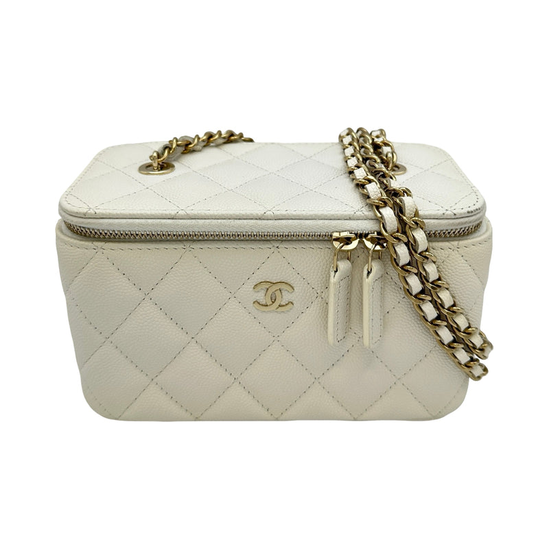 シャネル CHANEL バニティチェーンショルダー AP1341 ホワイト