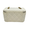 シャネル CHANEL バニティチェーンショルダー AP1341 ホワイト ゴールド金具 キャビアスキン レディース ショルダーバッグ