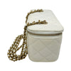 シャネル CHANEL バニティチェーンショルダー AP1341 ホワイト ゴールド金具 キャビアスキン レディース ショルダーバッグ