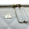 シャネル CHANEL バニティチェーンショルダー AP1341 ホワイト ゴールド金具 キャビアスキン レディース ショルダーバッグ