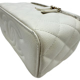 シャネル CHANEL バニティチェーンショルダー AP1341 ホワイト ゴールド金具 キャビアスキン レディース ショルダーバッグ