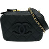 シャネル CHANEL マトラッセミニカメラバッグ ブラック ゴールド金具 キャビアスキン レディース ショルダーバッグ