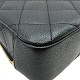 シャネル CHANEL マトラッセミニカメラバッグ ブラック ゴールド金具 キャビアスキン レディース ショルダーバッグ