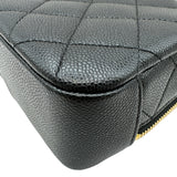 シャネル CHANEL マトラッセミニカメラバッグ ブラック ゴールド金具 キャビアスキン レディース ショルダーバッグ