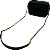 シャネル CHANEL マトラッセミニカメラバッグ ブラック ゴールド金具 キャビアスキン レディース ショルダーバッグ