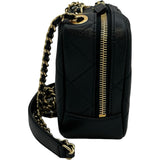 シャネル CHANEL マトラッセミニカメラバッグ ブラック ゴールド金具 キャビアスキン レディース ショルダーバッグ