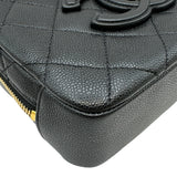 シャネル CHANEL マトラッセミニカメラバッグ ブラック ゴールド金具 キャビアスキン レディース ショルダーバッグ