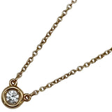 ティファニー TIFFANY＆CO バイザヤードネックレス ピンクゴールド Au750 ダイヤモンド ジュエリー