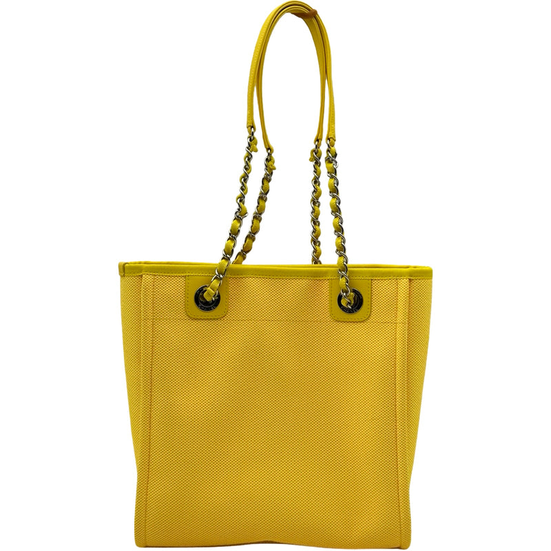 シャネル CHANEL ドーヴィルトートPM A66939 31番台 イエロー シルバー