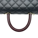 シャネル CHANEL ココハンドルXS A92990 31番台 ブラック ゴールド金具 キャビアスキン/リザード レディース ショルダーバッグ