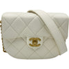シャネル CHANEL マトラッセチェーンショルダーバッグ AS2484 ホワイト ゴールド金具 キャビアスキン レディース ショルダーバッグ